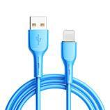 Cable Silicone - USB to Lightning - QC 3.0 1m blue