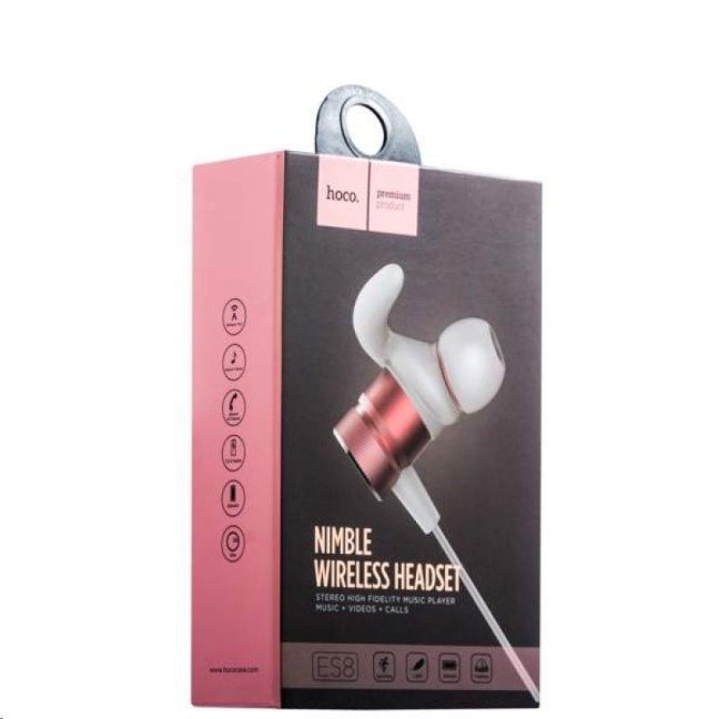 Bluetooth headset HOCO ES8 Sport Pink-White