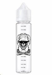 Lahvička s ryskou 60ml čirá Bob Skull