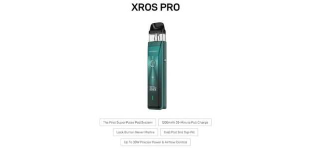 Vaporesso XROS Pro - Pod Kit - 1200 mAh - Zelená