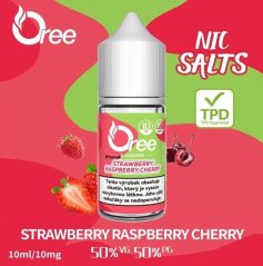 Liquid Oree SALT Strawberry raspberry cherry - Jahoda malina třešeň 10ml - 10mg