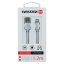 DATOVÝ KABEL SWISSTEN TEXTILE USB / LIGHTNING 1,2 M STŘÍBRNÝ