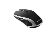CANYON optická silent myš s bezdrátovým nabíjením, senzor Pixart, rozlišení 800/1200/1600DPI, 6 tlačítek, černo-stříbrn