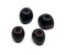 Náhradní silikonové špunty na sluchátka - černé - 4ks/balení