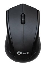 Myš C-TECH WLM-08, černá, bezdrátová, 1200DPI, 3 tlačítka, USB nano receiver