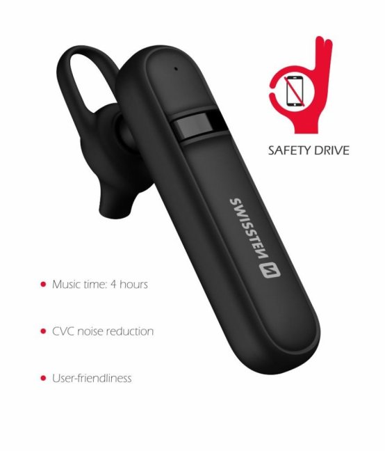 BLUETOOTH HEADSET SWISSTEN CALLER ČERNÝ