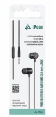 iPEAX DRÁTOVÁ SLUCHÁTKA 3,5MM JACK ČERNÁ