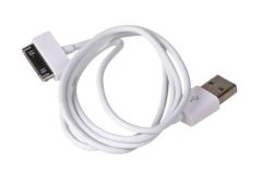 Akyga kabel USB-Apple 30-pin 1.0m/bílá