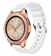 Výměnný pásek silikonový Samsung Galaxy Watch R810 42mm Bílý
