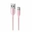 DATOVÝ KABEL SWISSTEN TEXTILE II USB / USB-C 1,5 M RŮŽOVÝ