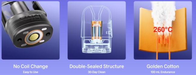 VOOPOO VINCI E80 Pod elektronická cigareta 3000mAh Purple-Gold Gradient 1ks