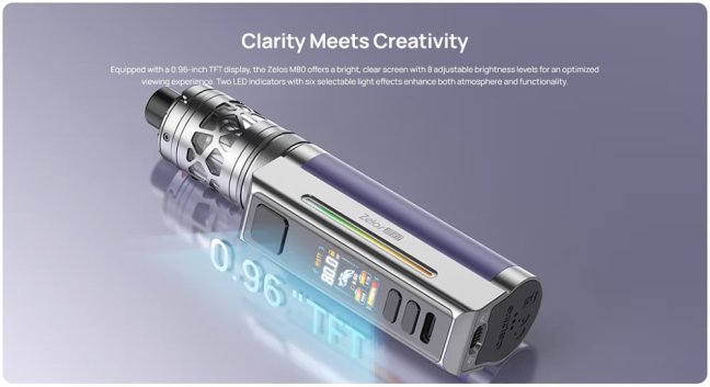 Aspire Zelos M80 Full Kit Black & Silver