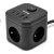 NABÍJECÍ STANICE HUSLOG 15W 3XZÁSUVKA, 2XUSB-C, 2XUSB ČERNÁ