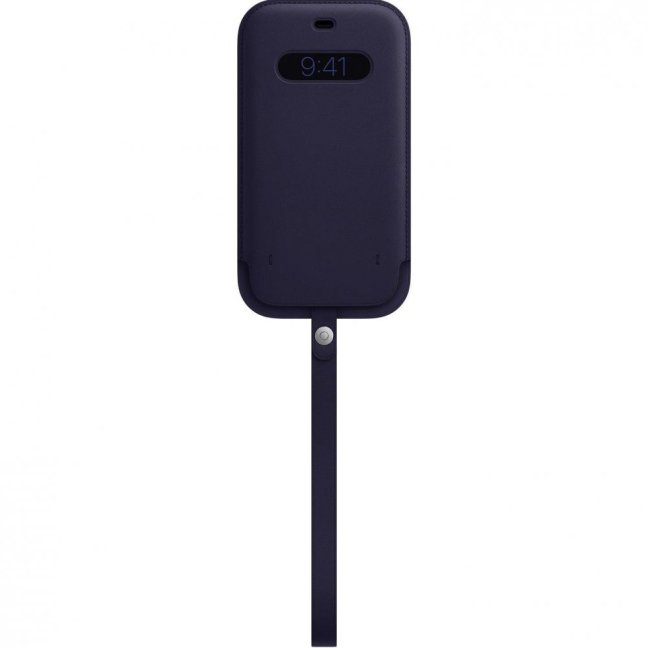 MK0D3FE/A Apple Leather Sleeve Kryt vč. MagSafe pro iPhone 12 Pro Max Deep Violet