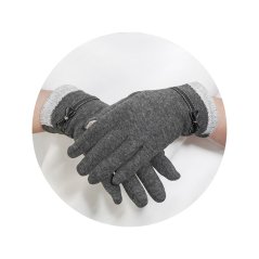 RUKAVICE TOUCH GLOVES BOW ŠEDÉ