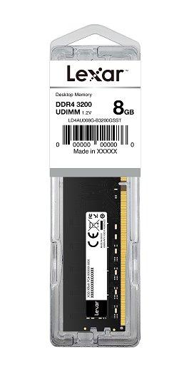 Lexar DDR4 8GB UDIMM 3200MHz, CL22 - Blister balení
