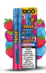 Kurwa Rocket - Jednorázová e-cigareta- 20mg - Strawberry Rapsberry Ice