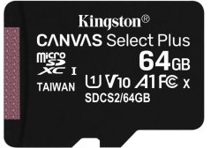 64GB microSDXC Kingston Canvas Select Plus A1 CL10 100MB/s bez adapteru
