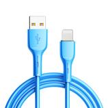 Cable Silicone - USB to Lightning - QC 3.0 1m blue