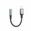 AUDIO ADAPTÉR SWISSTEN TEXTILE LIGHTNING (samec)  / 3,5mm AUX 0,15 M ČERNÝ (nahrazuje 73501211)