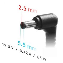 Akyga Nabíječka na notebook 19V/3.42A 65W 5.5x2.5 mm pro ASUS/TOSHIBA/LENOVO