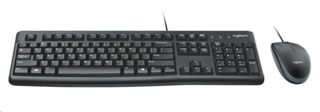 Logitech drátové combo klávesnice myš MK120 - EER - CZ layout - černá