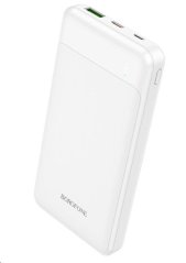 Borofone Power Bank 10000mAh BJ19 Incredible - USB 3.0 + USB-C PD 20W QC 3.0 18W, White