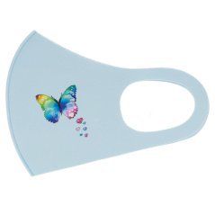 Opakovaně použitelná ochranná rouška na obličej - modrá - design motýl - 1ks/balení po expiraci