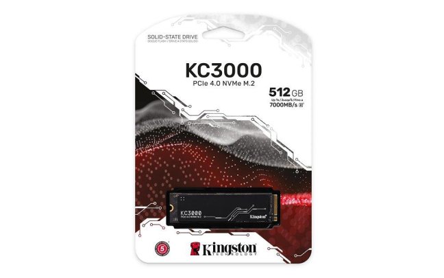 Kingston SSD 512GB KC3000 PCIe 4.0 NVMe M.2 TLC (čtení/zápis: 7000/3900MB/s; 450/900K IOPS)