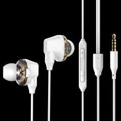 Baseus Earphone Encok H10 Dual Moving-coil WiRed Control Headset White
