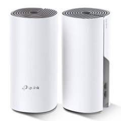 TP-LINK Deco E4(1-Pack) AC1200 Whole-Home Mesh Wi-Fi System, Qualcomm CPU, 867Mbps at 5GHz+300Mbps at 2.4GHz, 2 10/100M
