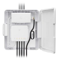 Ubiquiti Switch Flex Utility (USW-Flex-Utility), venkovní krabice včetně Gb PoE napájecího adaptéru pro Switche Flex