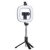 Selfie Stick Bluetooth + tripod + světlo - Black