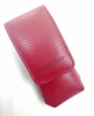 Pouzdro kozene svisle na Nokia C5, 2710 červené