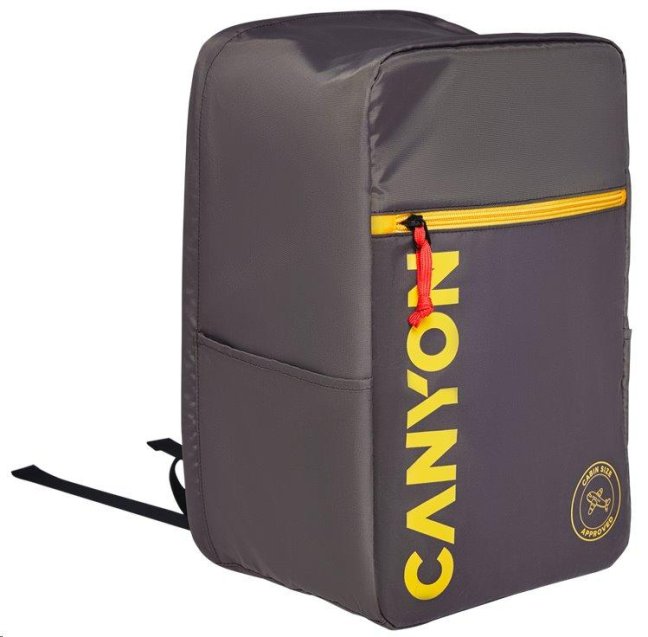 CANYON CSZ-02 batoh pro 15.6" notebook, 20x25x40cm, 20L, příruční zavazadlo, šedá