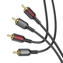 BOROFONE KABEL BL13 - 2RCA AŽ 2RCA - 1,5 METRU ČERNÝ