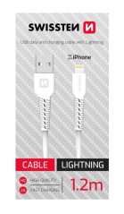 DATOVÝ KABEL SWISSTEN USB/LIGHTNING BÍLÝ 1,2M  (SAMOPRODAVAČ)