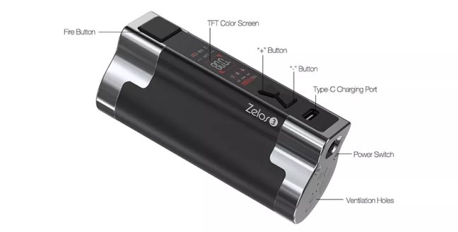 Aspire Zelos 3 - Full Grip Kit - GunMetal