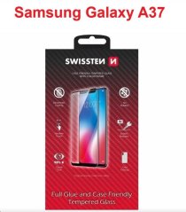 SKLO SWISSTEN FULL GLUE, COLOR FRAME, CASE FRIENDLY PRO SAMSUNG GALAXY A37 5G ČERNÉ