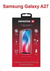 SKLO SWISSTEN FULL GLUE, COLOR FRAME, CASE FRIENDLY PRO SAMSUNG GALAXY A27 5G ČERNÉ