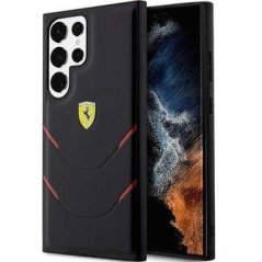 ORIGINÁLNÍ PEVNÉ POUZDRO FERRARI HOT STAMP LINES PRO SAMSUNG GALAXY S23 ULTRA BLACK