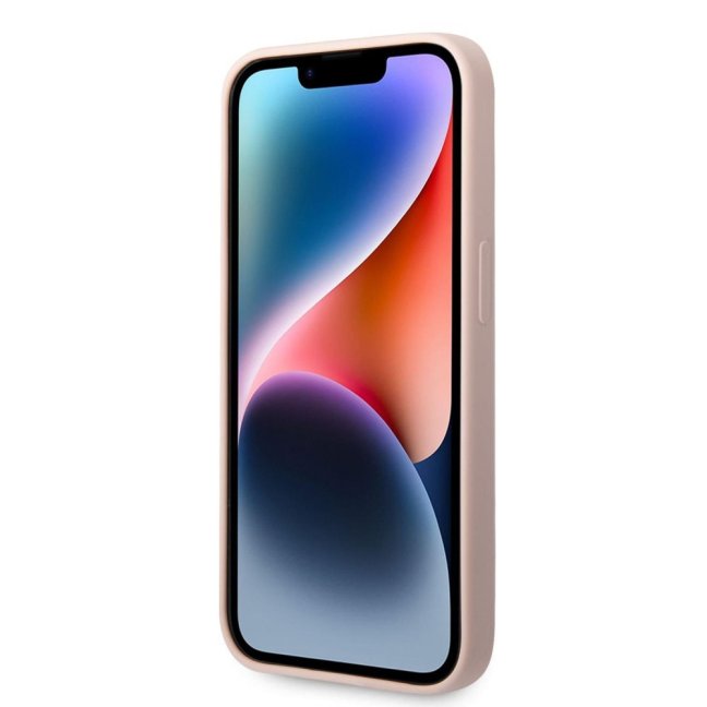 Karl Lagerfeld Liquid Silicone Ikonik NFT Zadní Kryt pro iPhone 14 Pro Pink