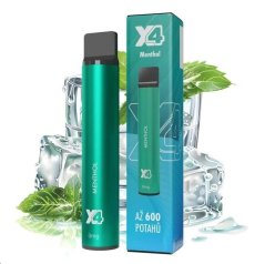 X4 Bar - jednorázová cigareta-  0mg - ZERO - Menthol (Mentol)