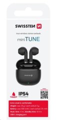 BLUETOOTH TWS SLUCHÁTKA SWISSTEN Mini TUNE ČERNÁ