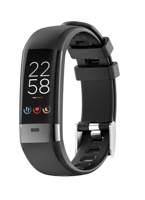 CANYON náramek SmartCoach SB-75, EKG+PPG funkce, IP67, režim Multi-sport, iOS/Android, cerná