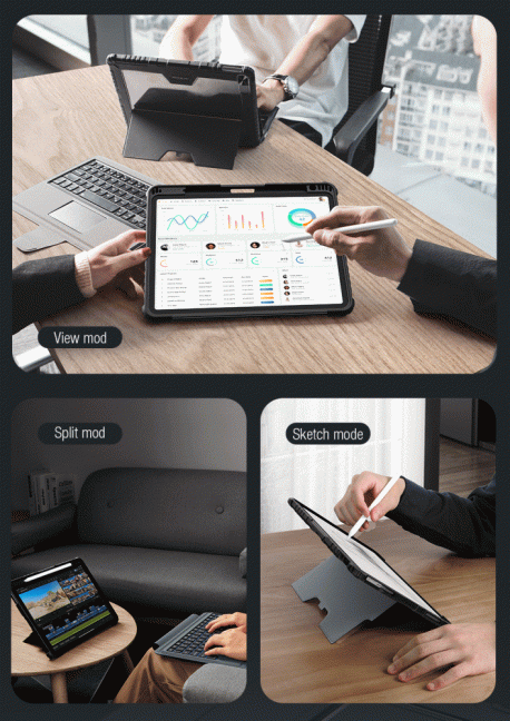 Nillkin Bumper Combo Keyboard Case (Backlit Version) pro iPad Air 10.9 2020/Air 4/Air 5/Pro 11 2020/2021/2022 Black