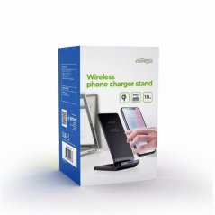 Gembird bezdrôtová Qi nabíjačka pre smartfóny integrovaná v stojane, 10W, čierna