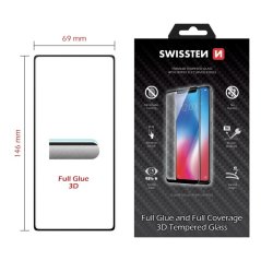 SKLO SWISSTEN ULTRA DURABLE 3D FULL GLUE GLASS PRO SAMSUNG N970 GALAXY NOTE 10 ČERNÉ