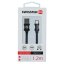 DATOVÝ KABEL SWISSTEN TEXTILE USB / USB-C 1,2 M ČERNÝ
