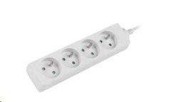 Prodlužovací kabel Lanberg PS0, 4 zásuvky, 1,5m, bílá